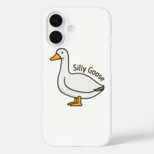 Silly Goose Funny Cartoon Goose iPhone 16 Case