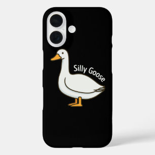 Silly Goose Funny Cartoon Goose iPhone 16 Case