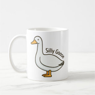 Silly Goose Funny Cartoon Goose Coffee Mug