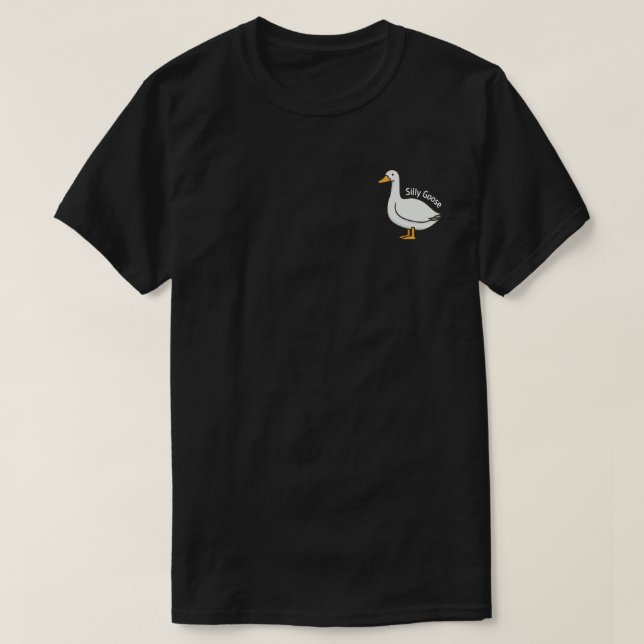 Silly Goose Funny Cartoon Goose T-Shirt (Design Front)