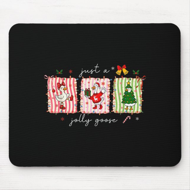 Silly Goose Funny Christmas  Mouse Pad (Front)