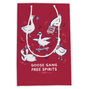 Silly Goose Gang Funny Goose Shirt Medium Gift Bag