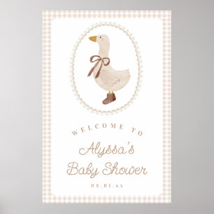 Silly Goose Gender Neutral Baby Shower Welcome Poster