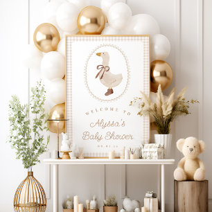 Silly Goose Gender Neutral Baby Shower Welcome Poster