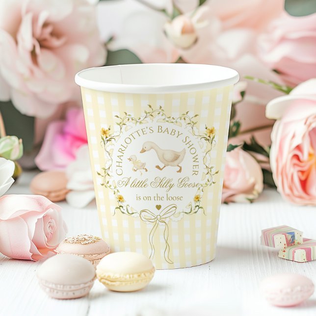 Silly Goose Gender neutral Wildflower Baby Shower Paper Cups (Creator Uploaded)