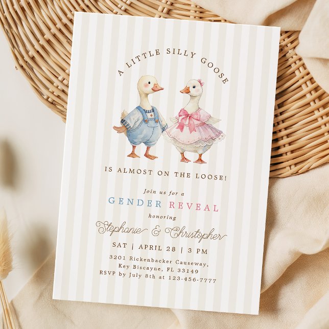 Silly Goose Gender Reveal Invitation (Creator Uploaded)