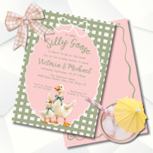 Silly Goose Gingham Bow Baby Shower