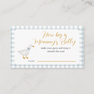 Silly Goose Gingham Mommys Belly Guessing Game Enclosure Card
