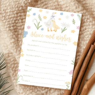 Silly Goose Gingham Shower Advice and Wishes Game