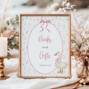 Silly Goose Girl Baby Shower Books and Gifts Poster