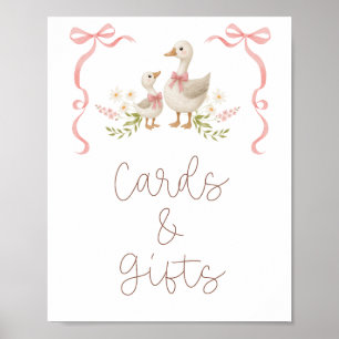 Silly Goose Girl Baby Shower Cards And Gifts Poster
