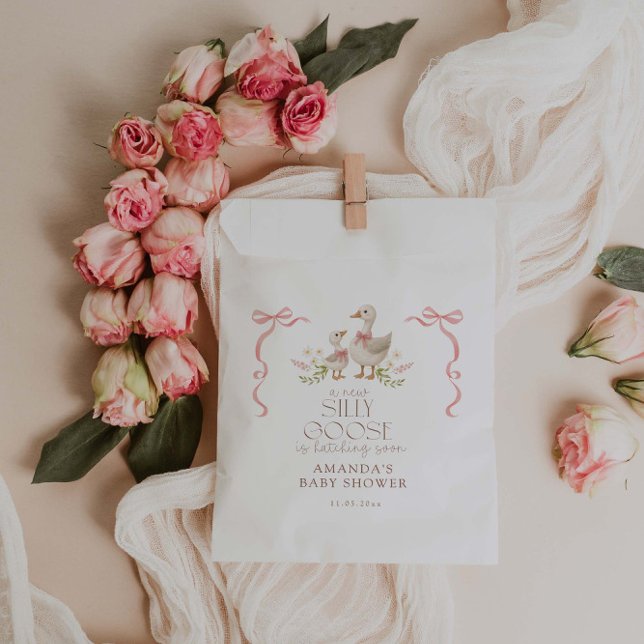 Silly Goose Girl Baby Shower  Favour Bag (Creator Uploaded)