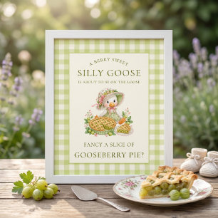 Silly Goose Gooseberry pie sign Baby Shower