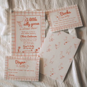 Silly Goose Hand Drawn Gender Neutral Baby Shower Invitation