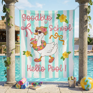 Silly Goose Hello Summer Party Stripes Tapestry