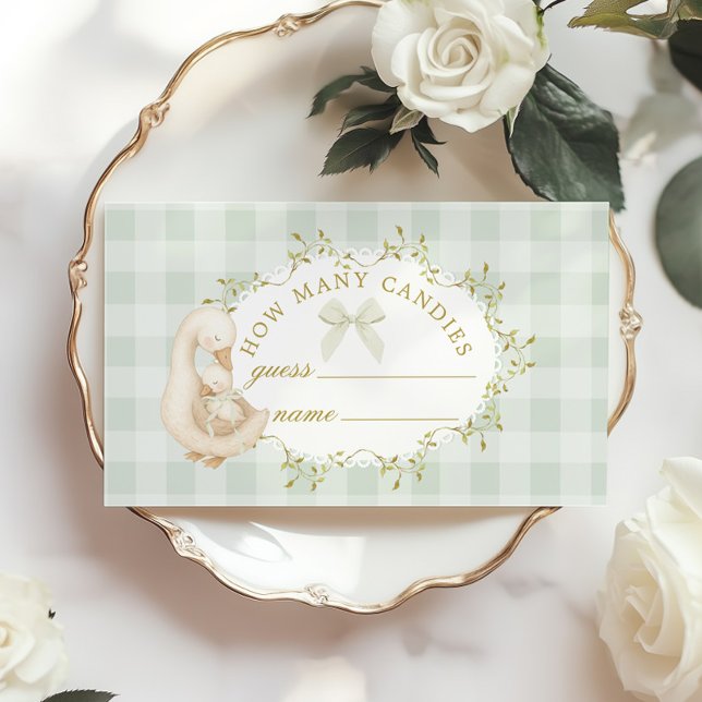 Silly Goose How many Candies Guessing game Sage Enclosure Card (Creator Uploaded)