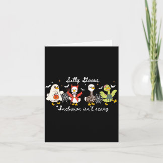 Silly goose inclusion isn't scary halloween goose card