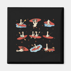 Silly Goose Kayaking Funny Kayaker Lake Lovers Magnet