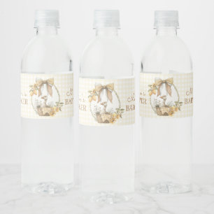 Silly Goose Lemon Watercolor Baby Shower Water Bottle Label