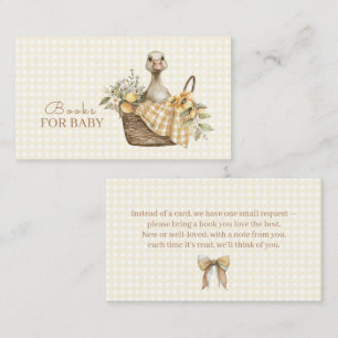 Silly Goose Lemon Watercolor Books for Baby  Enclosure Card