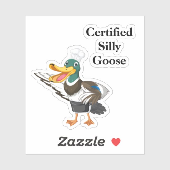 Silly Goose Matte Vinyl Sticker Funny Stickers Wat (Sheet)