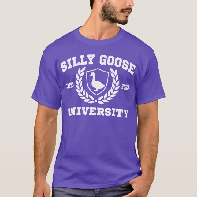 Silly Goose Meme School Bird funny T-Shirt (Front)
