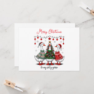 Silly Goose Merry Christmas   Funny Holiday