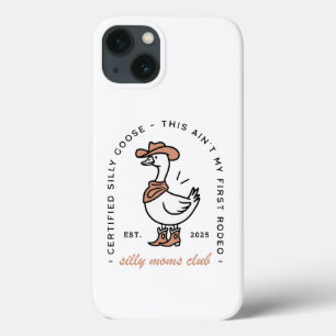 Silly goose mum cowgirl club funny farm animal iPhone 13 case