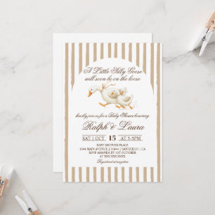 Silly Goose Neutral Baby Shower Invitation