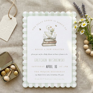 Silly Goose New Chapter Spring Baby Shower Invitation