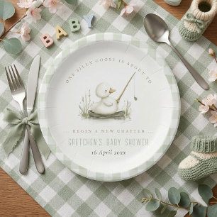 Silly Goose New Chapter Spring Baby Shower Paper Plate