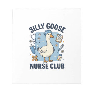 Silly Goose Nurse Club Funny Nurse Vector Design_1 Notepad