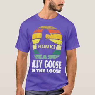 Silly Goose On The Loose Funny Cute Bird Lover Gif T-Shirt