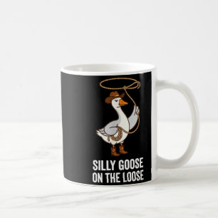 Silly Goose on the Loose Funny Goose Cowgirl Rodeo Coffee Mug