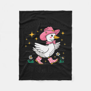 Silly Goose On The Loose - Goose - Funny Gosling P Fleece Blanket