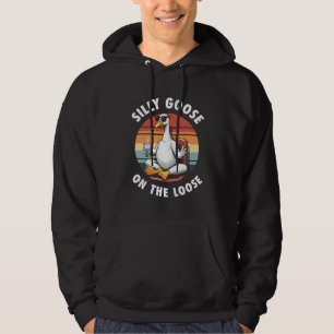 Silly Goose on the Loose Meditation Yoga Retro Hoodie