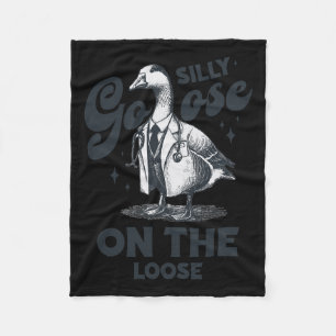 Silly Goose On The Loose Vintage Silly Goose Docto Fleece Blanket