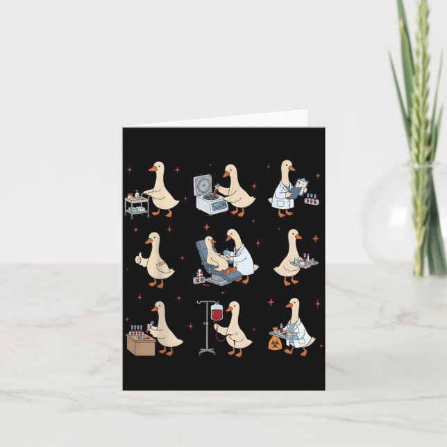 Silly Goose Phlebotomist Nurse Phlebotomy Squad Card (Front)