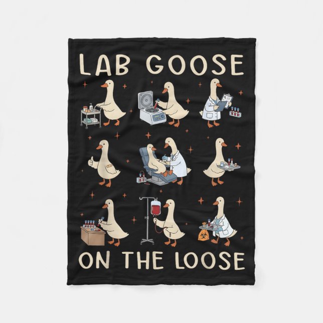 Silly Goose Phlebotomist Silly Goose Funny Fleece Blanket (Front)