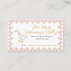 Silly Goose Pink Baby Shower Belly Guessing Game Enclosure Card