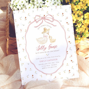 Silly Goose Pink Bow Wildflower Budget Baby Shower