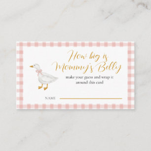 Silly Goose Pink Cottagecore Mommys Belly Guess Enclosure Card