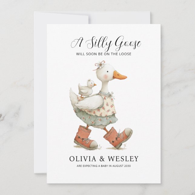 Silly Goose Pregnancy Announcement (Front)