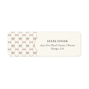 Silly Goose Preppy Bow Baby Shower Return Address Label