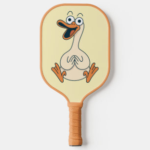Silly Goose, Quirky, Funny Cartoon Goose Pickleball Paddle