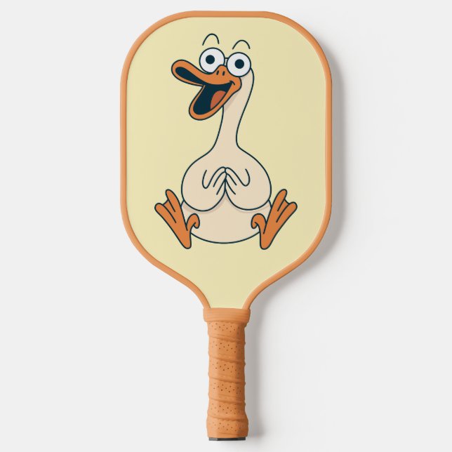 Silly Goose, Quirky, Funny Cartoon Goose Pickleball Paddle (Front)