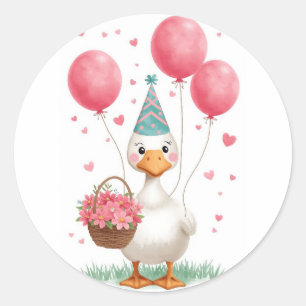Silly Goose Round Sticker