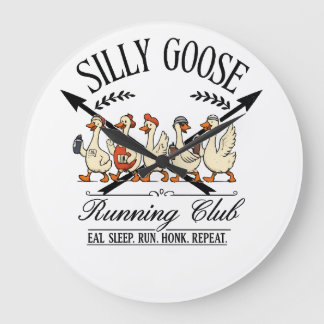 Silly Goose Runner Large Clock