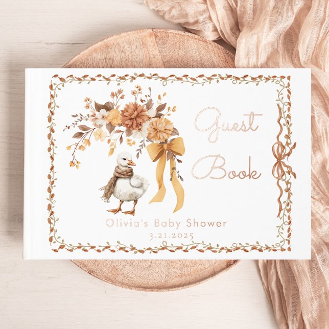 Silly Goose Rustic Fall Baby Shower Guest Book (Creator Uploaded)