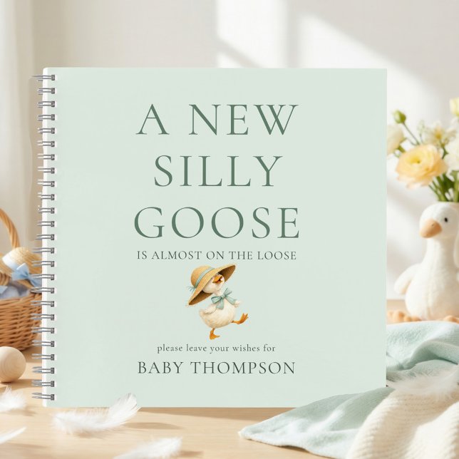 Silly Goose Sage Baby Shower Guest Book (Creator Uploaded)